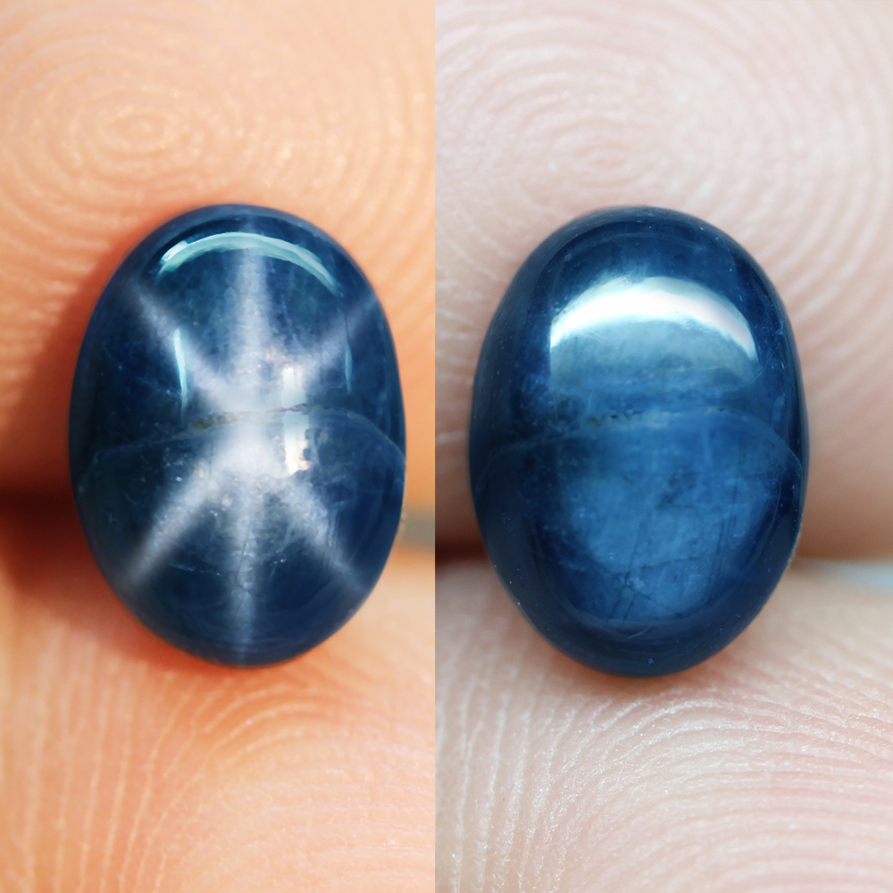 お礼や感謝伝えるプチギフト スターサファイア ブルー 6.19ct ルース