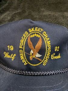 クレー射撃キャップ 】帽子 全米軍スキート大会1992 Armed Froces skeet championship 狩猟 射撃 シューティング ハンティング