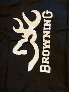 新品: Browning Tシャツ】黒 サイズ日本M程度: 狩猟 射撃 シューティング ハンティング　ブローニング miroku ミロク ショットガン前面印刷