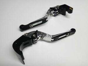 ☆ motorfairing CBR600RR 1000RR レバー 長さ調整 可倒式 黒◎