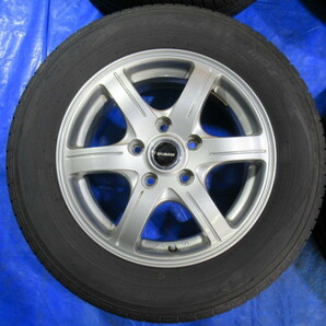 激安即決！美品 BALMINUM 15-6J 5H/114.3 ET53 + TOYO 195/65R15 中古4本 プレマシー ストリーム ノア ヴォクシー ステップワゴン T005985の画像5