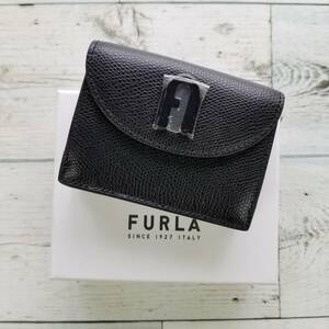  regular price 24,400 jpy toliforudo wallet [ free shipping * anonymity delivery ] new goods *FURLA Furla * three folding purse Mini purse compact wallet black 