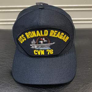 アメリカ製 EAGLE CREST イーグルクレスト CVN76 USS ロナルド レーガン RONALD REAGAN 米海軍 空母 ミリタリー キャップ サイズ調節可