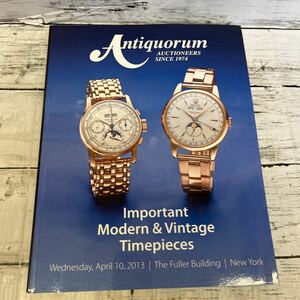 g323 Antiquorum 腕時計　オークションカタログ　パテックフィリップ　ロレックス　など　2013