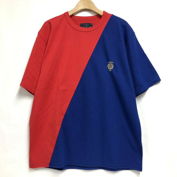 ○★新品 未使用 The DUFFER of St.GEORGE ダファー メンズ L Tシャツ 半袖 カットソー レッド ブルー