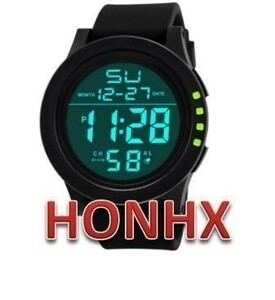  free shipping!* new goods * Divers type HONHX green dot outdoor new goods unused wristwatch digital 3 atmospheric pressure waterproof 