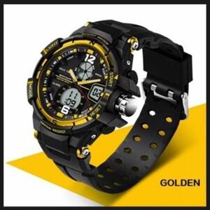  free shipping! gold dual display waterproof Divers watch #2022 new arrival # woman Kids 