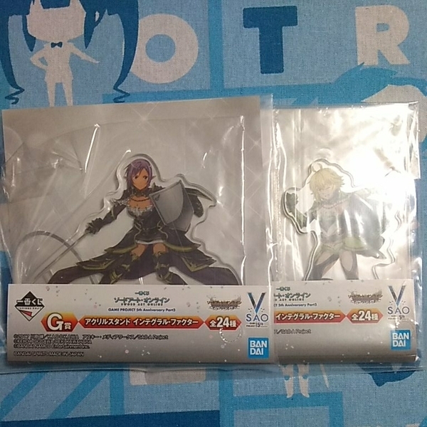 ソードアート・オンライン SAO 一番くじ G賞 アクリル スタンド インテグラル・ファクター キズメル アルゴ 2種セット 未開封新品