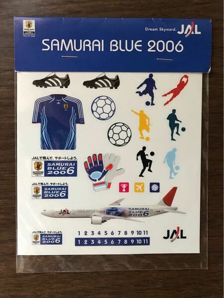 ★新品★SAMURAI BLUE 2006 サッカー 日本代表 x JAL ステッカー