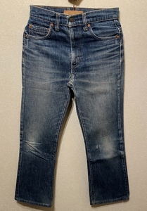 hige81 год USA производства 80s Vintage Levi's517 Denim W29 ботинки cut L28 индиго 42TALON Zip длина .. внутри одиночный американский производства джинсы 80 годы Levi's 66