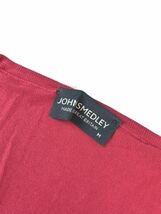 (D) JOHN SMEDLEY ジョンスメドレー 英国製 コットン ニット M ピンク セーター_画像2