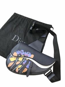 (D) CHRISTIAN DIOR Christian Dior Alex Foxton Floral Saddle Shoulder Bag цветочный принт цветочный подседельная сумка плечо 