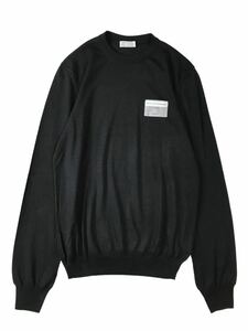 (D) DIOR HOMME ディオールオム 19AW ビジターパッチ ウール ニット XS ブラック セーター
