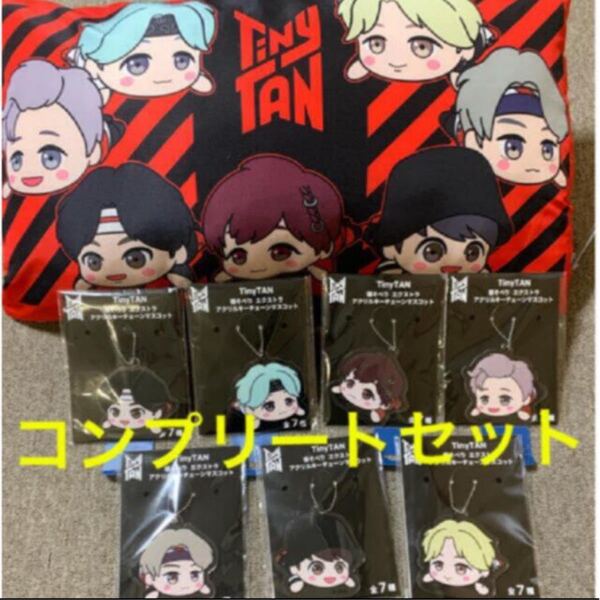 【新品】BTS TinyTAN 寝そべりメガジャンボクッション&ジャンボアクリルキーチェーン アクキー