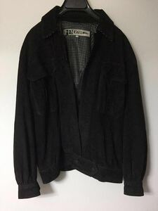 FENDI FENDISSIME Old Italy made suede blouson Fendi leather jacket black silver Raver dot solid pocket black 