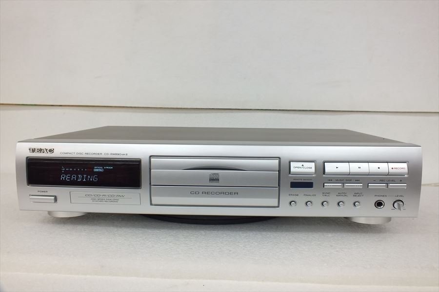 美品•動作良好】CDレコーダー ティアック TEAC CD-RW890 | tspea.org