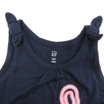 ベビーギャップ 両肩リボン ノースリーブ トップス フラミンゴ 女の子用 3years 100サイズ 紺 キッズ 子供服 babyGAP_画像6