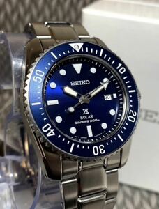 SEIKO セイコー　正規品　PROSPEX プロスペックス　腕時計　ソーラー　ダイバースキューバ　20気圧防水　流通限定モデル　ブルー
