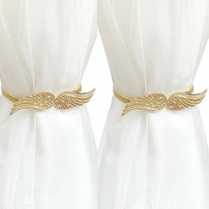  curtain tassel angel. feather motif rhinestone equipment ornament springs type band 2 piece set 