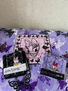  rare * Anna Sui Disney collaboration daisy Duck towel handkerchie 3 pieces set 