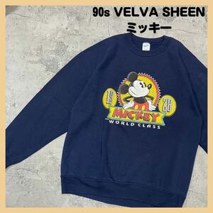 90s VELVA SHEEN ベルバシーン スウェット ミッキーマウス ヴィンテージ vintage トレーナー アメリカ製 made in USA 玉FL1604