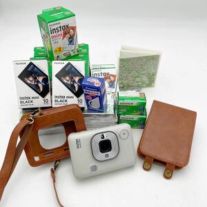  Fuji film FUJIFILM INSTAX MINI LIPLAY HYBRID INSTANT CAMERA Cheki recording with function accessory great number operation verification ending the first period . ending [SR9437]