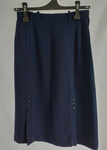 【日本製】ミモレ丈 スカート(紺色)　13号サイズ