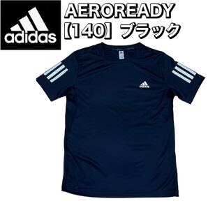 アディダス AEROREADY【140】半袖シャツ ブラック adidas