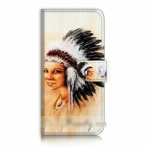 Galaxy A53 5G SC-53C SCG15 ネイティブアメリカン インディアン 馬 スマホケース 手帳型ケース スマートフォン カバー