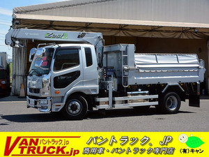 2016 MitsubishiFuso Fighter Dump truck 増tonne 4-stageCrane radio control 6.1t積 2.93t吊り 差し違いアウトリガー 角足@vehicle選びドットコム