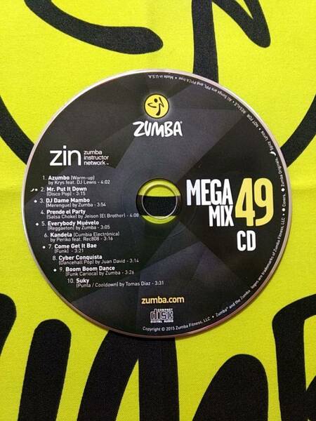 ZUMBA　ズンバ　MEGAMIX49　メガミックス４９　CD　インストラクター専用