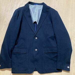 COMME CA ISM tailored jacket stretch navy dark blue L size 