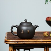 ティーポット耐熱 宜興紫砂壺 陶磁器 紫砂 後手 茶道具 セラミック 磁器 陶器 唐物 中国 まだら模様 手作り 中国茶器 本物 芸術品 lh856_画像2