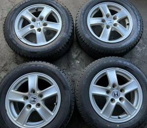 195/65R15 M+S ホンダ　HONDA 純正　15X6JJ ET55 5H/114.3 GOODYEAR 4S アコード　　アヴァンシア等に　スタッドレス　4本