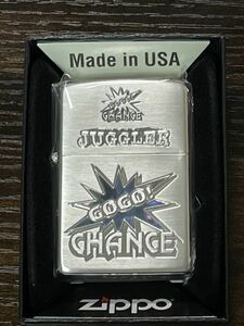 zippo JUGGLER SHELL SILVER 2面加工 ジャグラー シェル 2021年製 silver 特殊加工品 シルバー カラー GO GO CHANCE KITA DENSHI