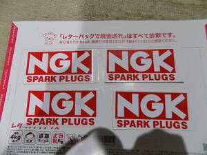 未使用品　ステッカー　NGK　スパークプラグ　4枚組　④