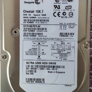 【SCSI HDD】Seagate Cheetah 10K.7 ST3146707LW（serial 3KS4ML12）