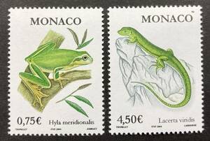  Monaco 2004 year issue frog lizard stamp unused NH