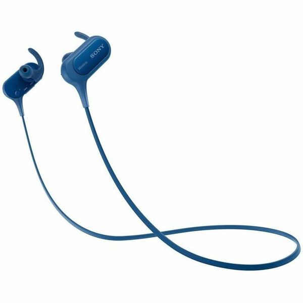 ソニー ワイヤレスイヤホン MDR-XB50BS : 防滴/スポーツ向け Bluetooth対応 マイク付き ブルー