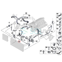 BMW F07 F10 F11 F06 F12 F13 F01 F02 クーラントホース ベンチレーションホース エア抜きホース 535i 535iX 640i 740i 740Li 17127580965_画像2