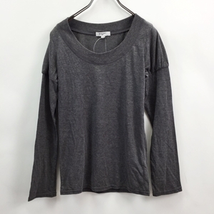 NATURAL BEAUTY BASIC/ナチュラルビューティーベーシック 長袖Tシャツ コットン グレー サイズM レディース