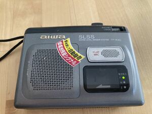 22-1261H ジャンク aiwa カセットテープレコーダー 自動録音機能 SLSS搭載 TP-530