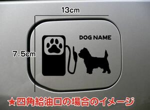 【送料無料】ケアーンテリア 給油口 リアガラス カッティングステッカー ステッカー カーステッカー 車 犬