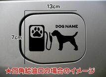 【送料無料】ボーダーテリア 給油口 ステッカー リアガラス 車 犬_画像1