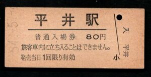 （総武本線）平井駅８０円