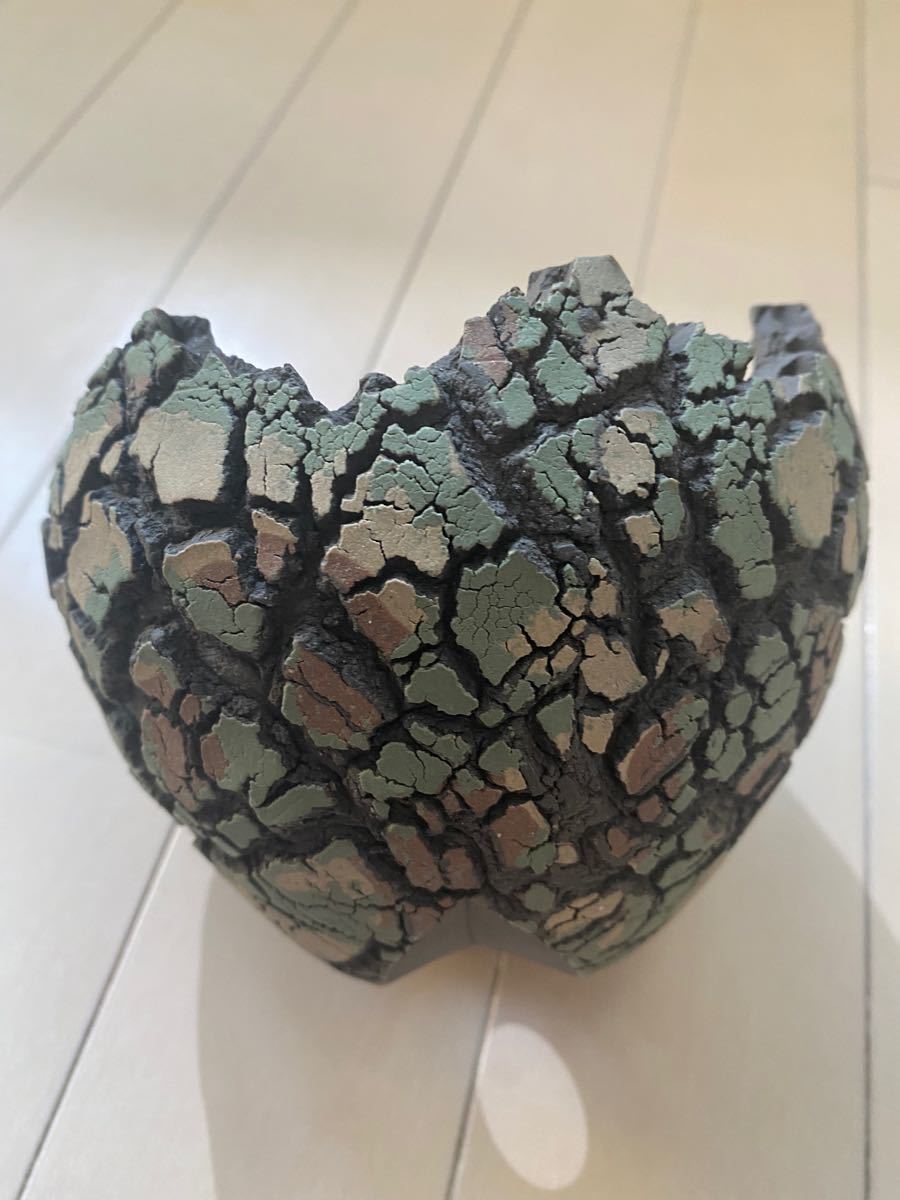 未使用品 平安象彦 根来砧 花生 共箱 花瓶 花器 花入 木製漆器 華道具