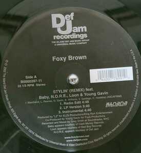 12inchレコード　■ FOXY BROWN / STYLIN