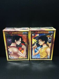 ☆新品送料無料☆ ワンピース ONE PIECE セブンイレブン限定 150ピース ミニパズル 義兄弟の絆 ルフィ エース 2点セット