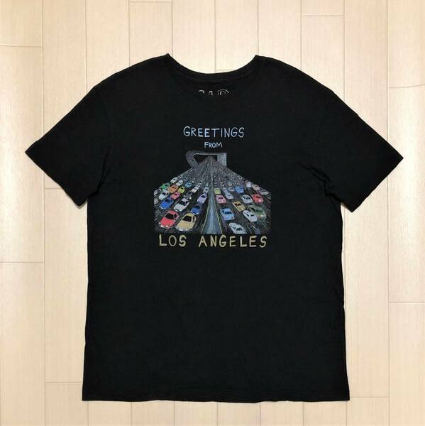 インポート品 アメリカ製 PRINTED LOS ANGELES T-shirt ロサンゼルスプリント T-シャツ サイズ L ブラック 半袖 ロンハーマン・メルローズ
