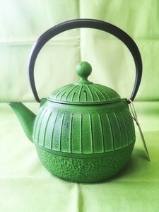 南部鉄器　鉄急須　若草　０．５５リットル　Teapot NanbuTekki